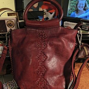 Latico Leather Oxblood Red Leather Crossbody Bag